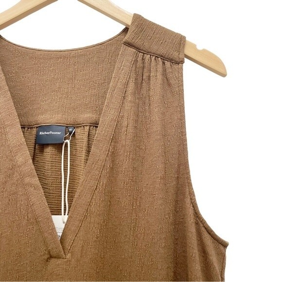 NWT Richer Poorer Vacation Dress Morning Roast Tan Cloudweave Cotton Size XL NEW - Picture 9 of 14